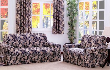 Imagem de KIT Capa de Sofá Coladinha Adere Floral 2 Pçs ~ 02 e 03 Lugares ~ Estampada ~~