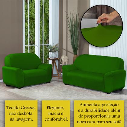 Imagem de Kit Capa De Sofá Lisa 3 E 2 Lugares Cor Preto