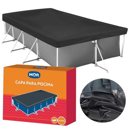 Imagem de Kit Capa + Forro para Piscina Retangular 10.000 Litros + Bomba 3600 L/H 110v  Mor 