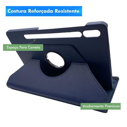 Imagem de Kit Capa Galaxy Tab S7 T870 T875 T876 11 Polegadas Couro Giratória Espaço Caneta Premium + Pelicula