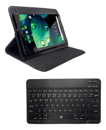 Imagem de Kit Capa Giratória Para Tablet Multilaser M10 Nb28 + Teclado