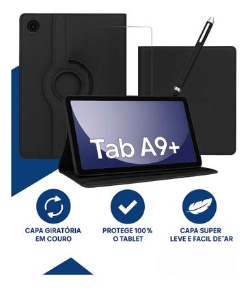 Imagem de Kit Capa Giratória, Película E Caneta Touch Galaxy Tab A9+