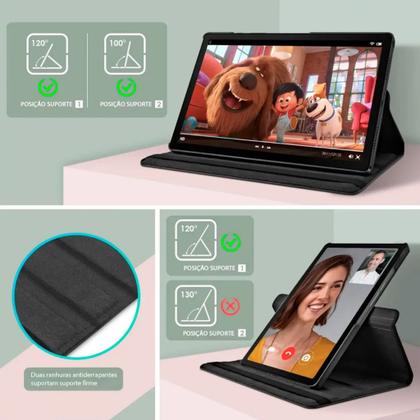 Imagem de Kit Capa Giratória Tablet Galaxy A11 SMX133 X135 Pelicula Caneta touch