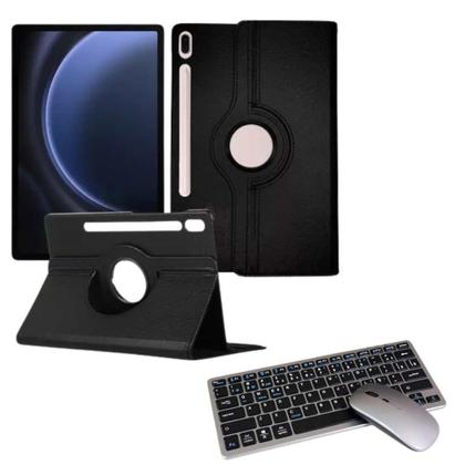 Imagem de Kit Capa Giratória + Teclado + Mouse Bluetooth Para Tablet Galaxy S10 FE 13.1 Polegadas