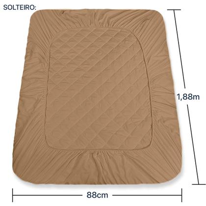 Imagem de Kit Capa Impermeável Protetora para Colchão Solteiro + 01 Protetor Impermeável para Travesseiro - 4 Camadas de Proteção