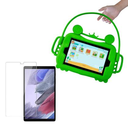 Imagem de Kit Capa Infantil Formato Sapinho Emborrachada + Película para Tablet A7 Lite