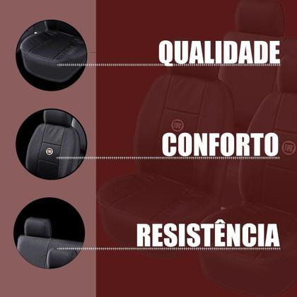 Imagem de Kit Capa Para Banco Automotivo Chevrolet Celta Corsa Classic Wind Vectra Astra Prisma Couro + Tapete