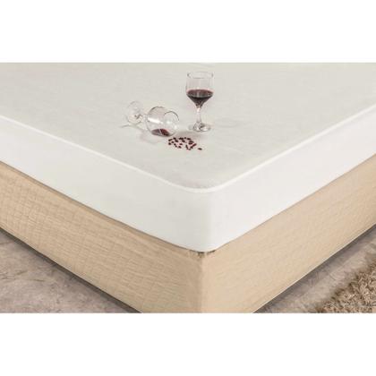 Imagem de Kit capa para colchao e travesseiros casal queen box impermeavel com elastico no colchao e ziper no travesseiro, ideal para colchão de até 40cm de alt