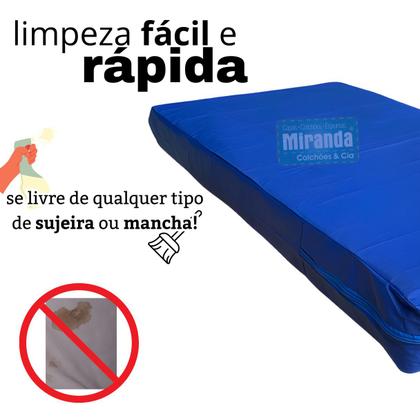 Imagem de Kit Capa Para Colchão Solteiro Hospitalar Impermeável Com Ziper + Capa Travesseiro Impermeável