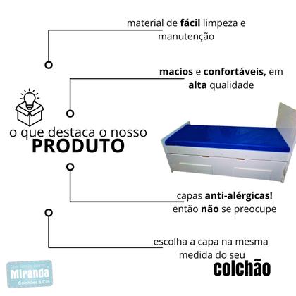 Imagem de Kit Capa Para Colchão Solteiro Hospitalar Impermeável Com Ziper + Capa Travesseiro Impermeável