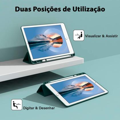 Imagem de Kit Capa Para iPad 6 iPad 5 9.7" Smart Case Suporte Pencil + Pelicula de Vidro