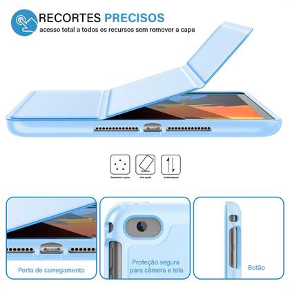 Imagem de Kit Capa Para iPad 6 iPad 5 9.7" Smart Case Suporte Pencil + Pelicula de Vidro