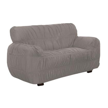 Imagem de Kit Capa para Sofá 2 e 3 Lugares 21 Elásticos Caqui Sultan