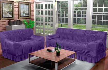 Imagem de Kit Capa Protetor De Sofá King Malha 21 Elásticos 2 E 3 Lugares