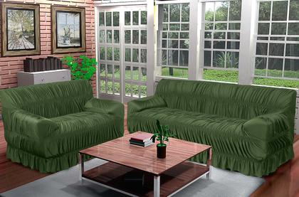 Imagem de Kit Capa Protetor De Sofá King Malha 21 Elásticos 2 E 3 Lugares