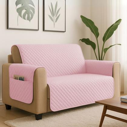 Imagem de Kit Capa Protetor de Sofá Retratil 2 e 3 Lugar Reclinável com Porta Objetos 5 Lugares Matelado