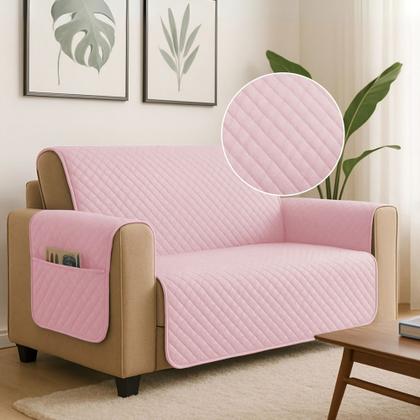Imagem de Kit Capa Protetor de Sofá Retratil 2 e 3 Lugar Reclinável com Porta Objetos 5 Lugares Matelado