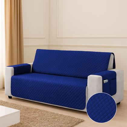 Imagem de Kit Capa Protetor De Sofá Retratil Reclinável 4 Lugares King com Viés Matelado Com Bolso Lateral Varias Cores