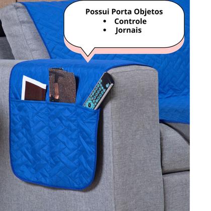 Imagem de Kit Capa Protetor Pet Sofa Matelado 2 e 3 Lugares Macio Reclinavel Retratil Macio Basico Simples