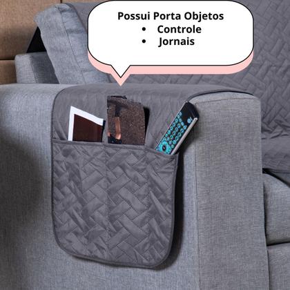 Imagem de Kit Capa Protetor Pet Sofa Matelado 2 e 3 Lugares Macio Reclinavel Retratil Macio Basico Simples