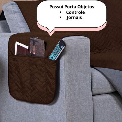 Imagem de Kit Capa Protetor Pet Sofa Matelado 2 e 3 Lugares Macio Reclinavel Retratil Macio Basico Simples