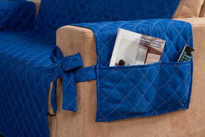 Imagem de Kit Capa Protetora Pra Sofa 3 E 2 Lugares Matelado Com Laço Menor Preço Marrom
