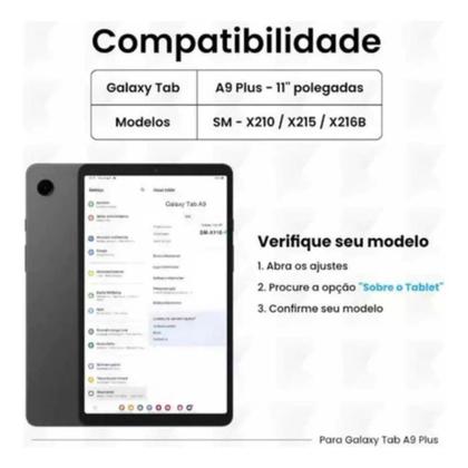 Imagem de Kit Capa Protetora + Teclado Touchpad + Caneta para Galaxy Tab A9+ 11 Polegadas