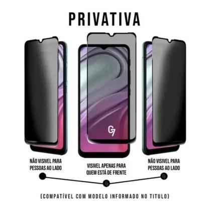 Imagem de Kit Capa Transparente + Película 3D de Vidro Privacidade Para Moto G82