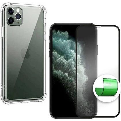 Imagem de Kit Capa Transparente + Película de Cerâmica Fosca + Película Câmera + Cabo IOS/USB para Iphone 11 Pro Max