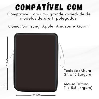 Imagem de Kit Capa Transporte + Teclado Compativel Samsung Galaxy Tab A9+ A9 Plus S9 S9 FE S10 Lite S10 FE S9 FE