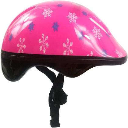 Imagem de Kit capacete proteção infantil joelheira cotoveleira munhequeira 7 peças menina rosa