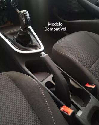 Imagem de Kit Capas Couro Manopla Cambio Manual E Freio E Chave 2 Botões Onix Plus 2020 2021 2022 2023 2024