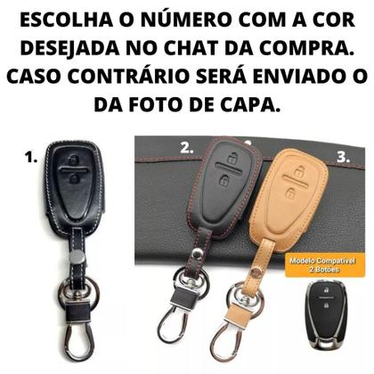 Imagem de Kit Capas Couro Manopla Cambio Manual E Freio E Chave 2 Botões Onix Plus 2020 2021 2022 2023 2024