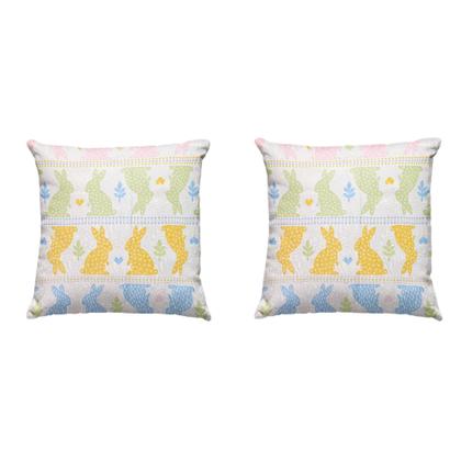 Imagem de Kit Capas De Almofada Decorativa Pascoa Coelho Colorido