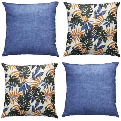 Imagem de Kit Capas de Almofadas Decorativas Lisa Estampada 45 X 45