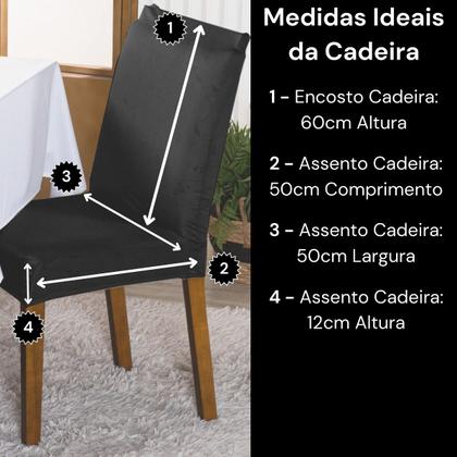 Imagem de Kit Capas de Cadeira Jantar Lisa Ajustável com Elástico 04 Peças Protetora Moderna Para Cozinha Malha Gel Helanca