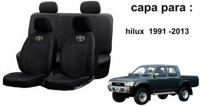 Imagem de Kit Capas de Couro Toyota Hilux 2003 + Capa de Volante + Chaveiro Toyota