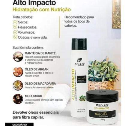 Imagem de Kit Capilar Alto Impacto  Nutrição, Brilho e Reconstrução Profunda dos Fios