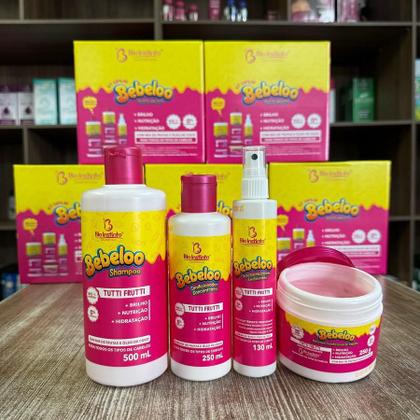 Imagem de Kit Capilar Bebeloo Tutti Frutti Shampoo Condicionador Máscara e Spray Condicionante