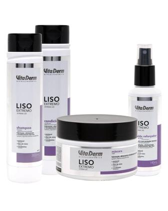 Imagem de Kit Capilar Liso Extremo Vita Derm 4 itens