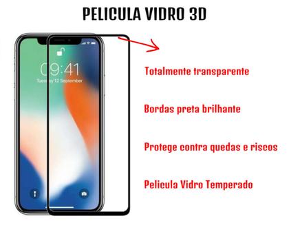 Imagem de Kit Capinha Capa Aveludada Preta Para Moto G15 + Película 3D