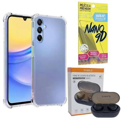 Imagem de Kit Capinha Para Galaxy A05S + Fone Bluetooth + Pelicula 9D