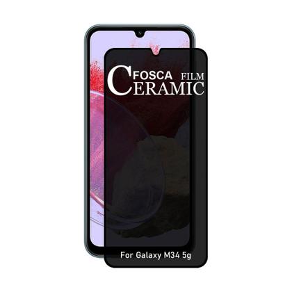 Imagem de Kit Capinha Transparente + Película de Cerâmica Fosca Privacidade para Samsung Galaxy M34