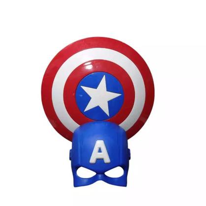 Imagem de Kit Capitão América Escudo + Máscara Infantil Os Vingadores