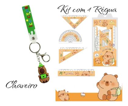 Imagem de Kit Capivara 6 Itens Escolar Fofos Capyvara Agenda