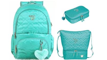 Imagem de Kit Capricho Love Verde-Água Mochila + Lancheira + Estojo