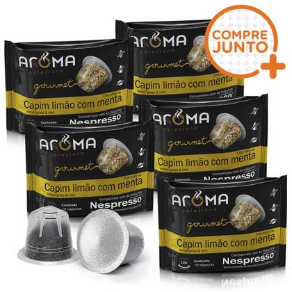Imagem de Kit Cápsulas de CháCapim-Limão com Menta Aroma - Compatíveis com Nespresso - 50 un.