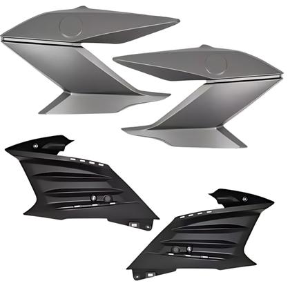 Imagem de Kit carenagem aleta aba complemento fazer 150 cinza fosco 2020 2021