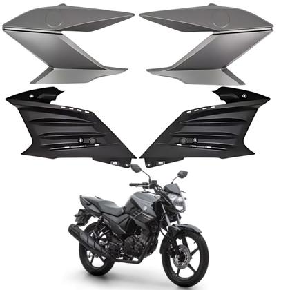 Imagem de Kit carenagem aleta aba complemento fazer 150 cinza fosco 2020 2021