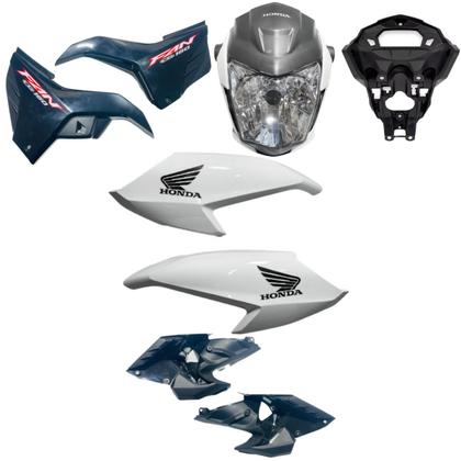 Imagem de Kit Carenagem Cg Fan 160 Branca Modelo 2022 / 2024 Completo